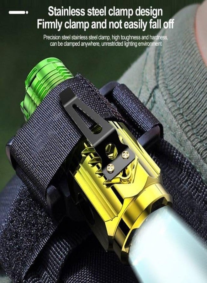 ستار ورك مصباح يدوي صغير من STAR WORK، إضاءة عالية مع كابل USB، مصباح LED يدوي، مصباح جيب، مصباح يدوي قابل لإعادة الشحن للتخييم والسفر. (أصفر وأخضر) - Image 5